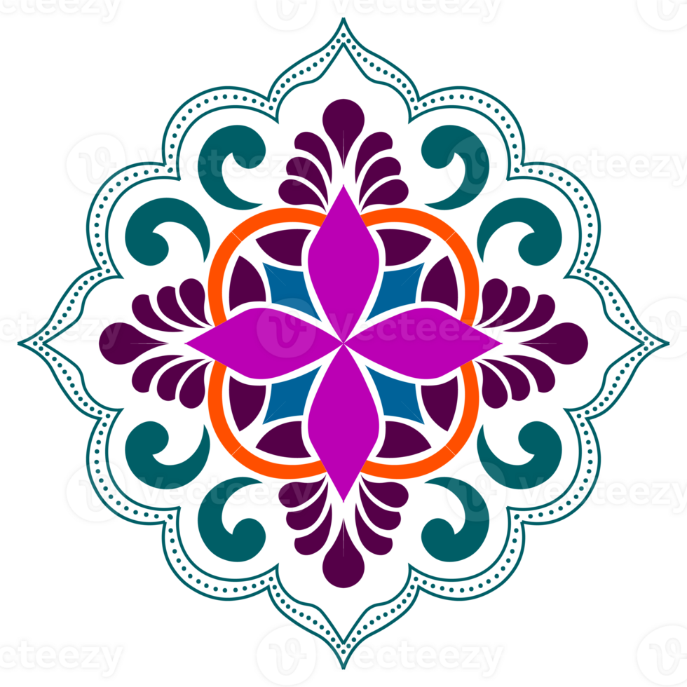 a colorful flower design on a transparent background png