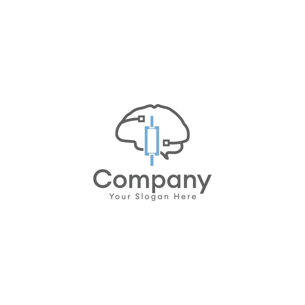 brain icon for finance logo vector