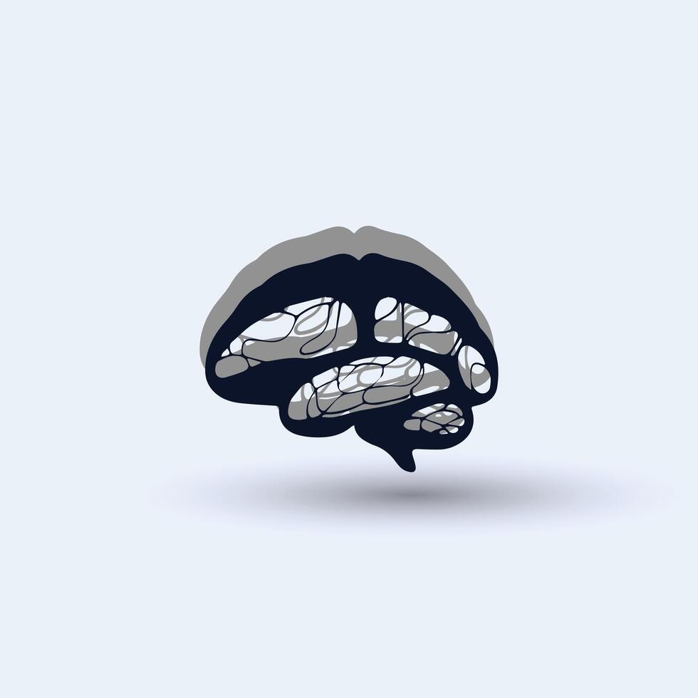Neural Brain Icon Design for Innovation Business vector