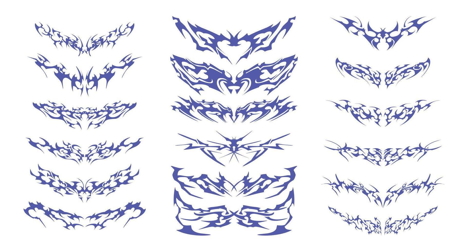 Ink Pattern Series with Modern Ink - Ideal for use in digital artworks, printables, and tattoos. vector