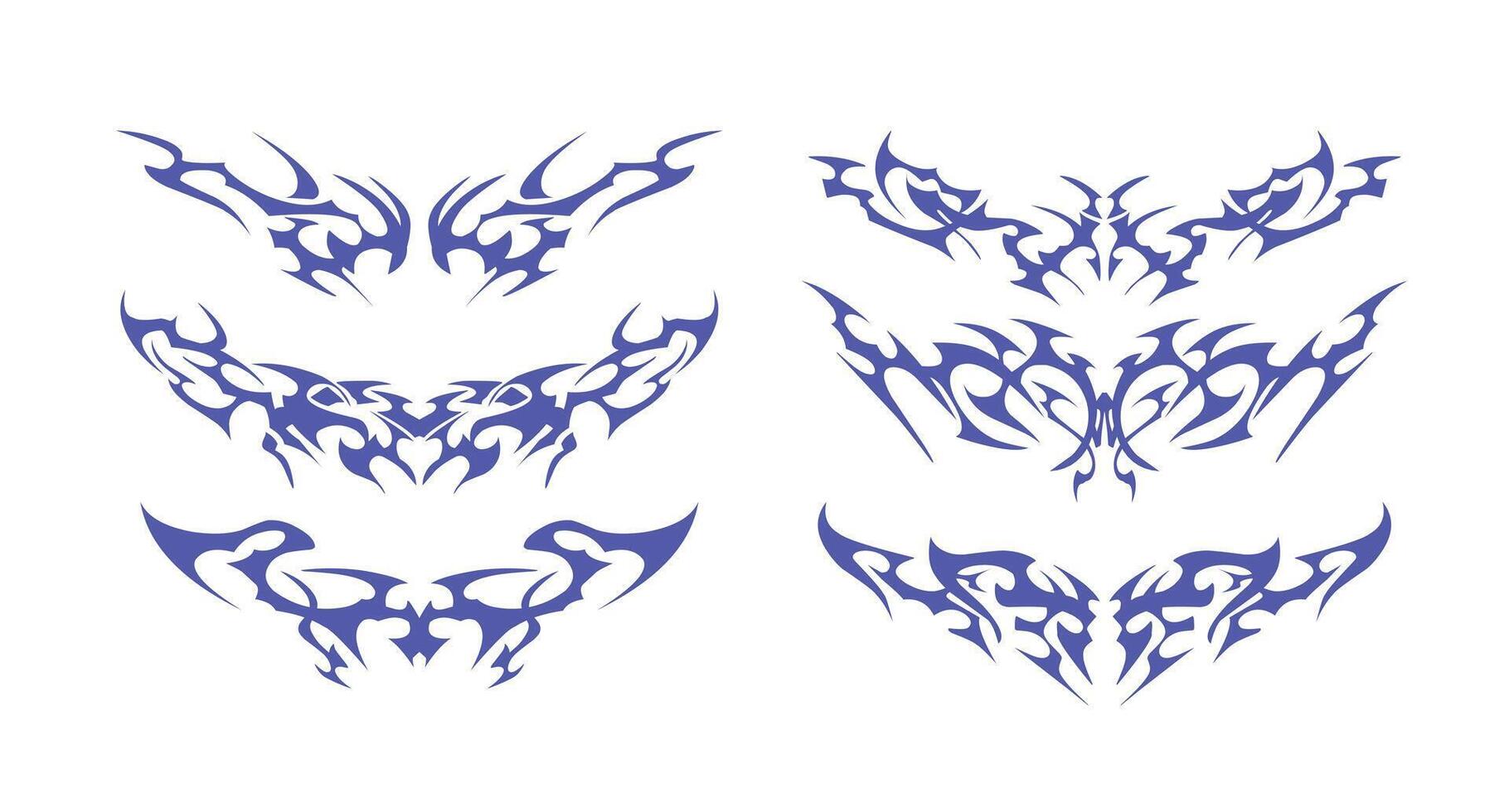 Decorative Ensemble with Fusion Design - High-quality motifs inspired by tribal and abstract patterns. vector