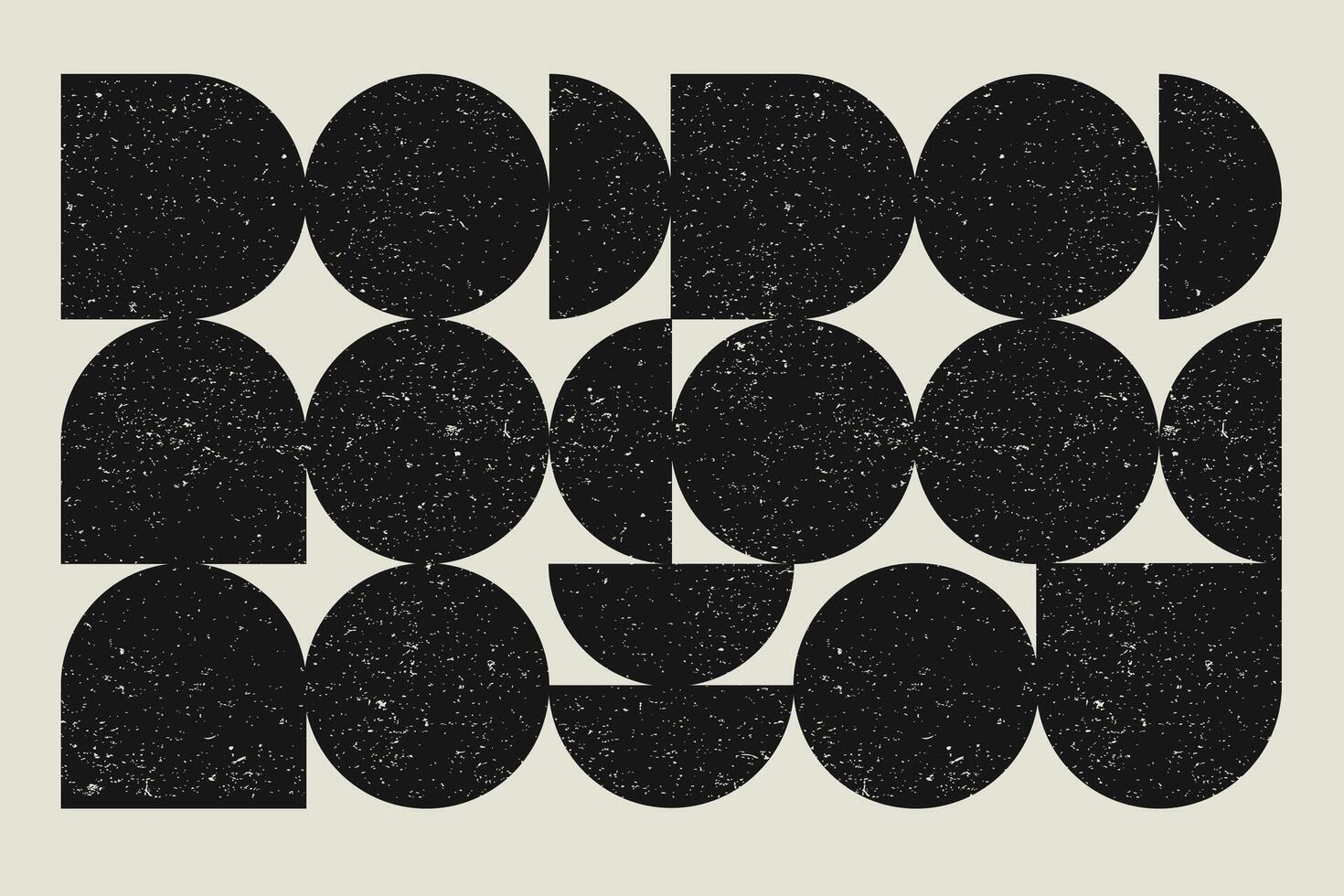 Bauhaus Vintage and Grunge Geometric Design Background vector