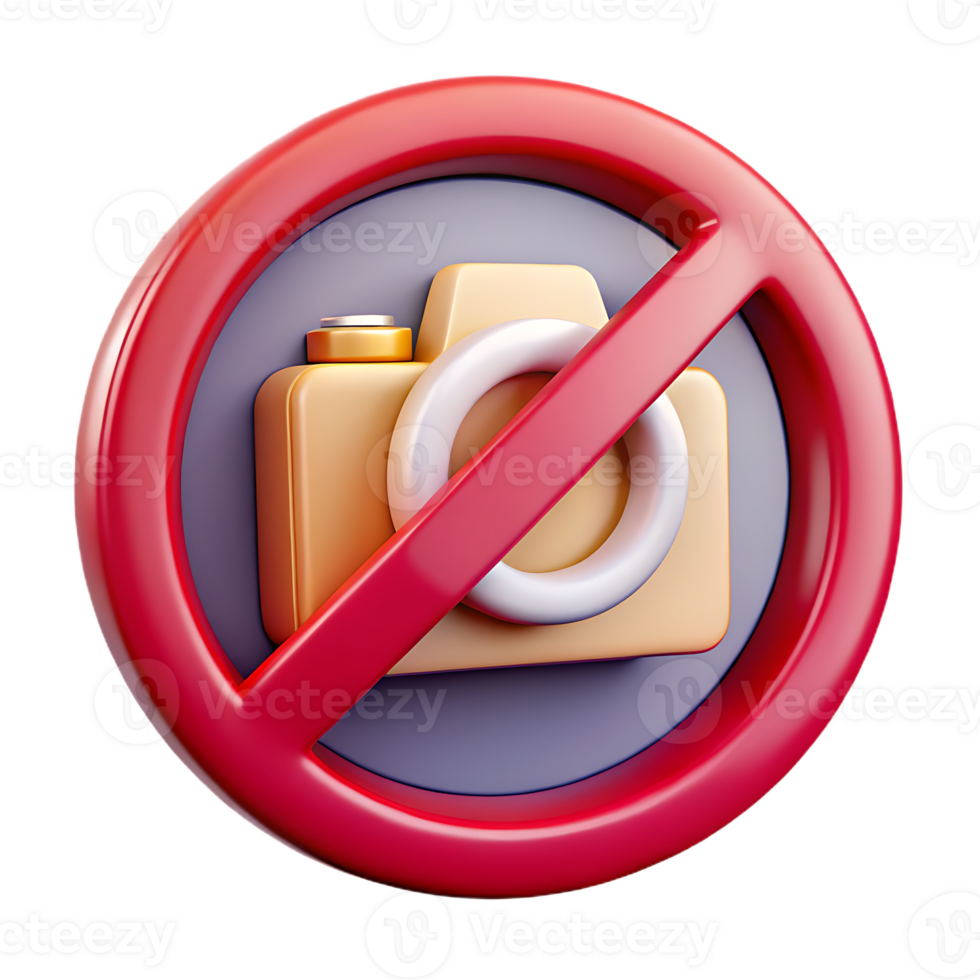 Iconographic representation of the concept of restriction on photography png