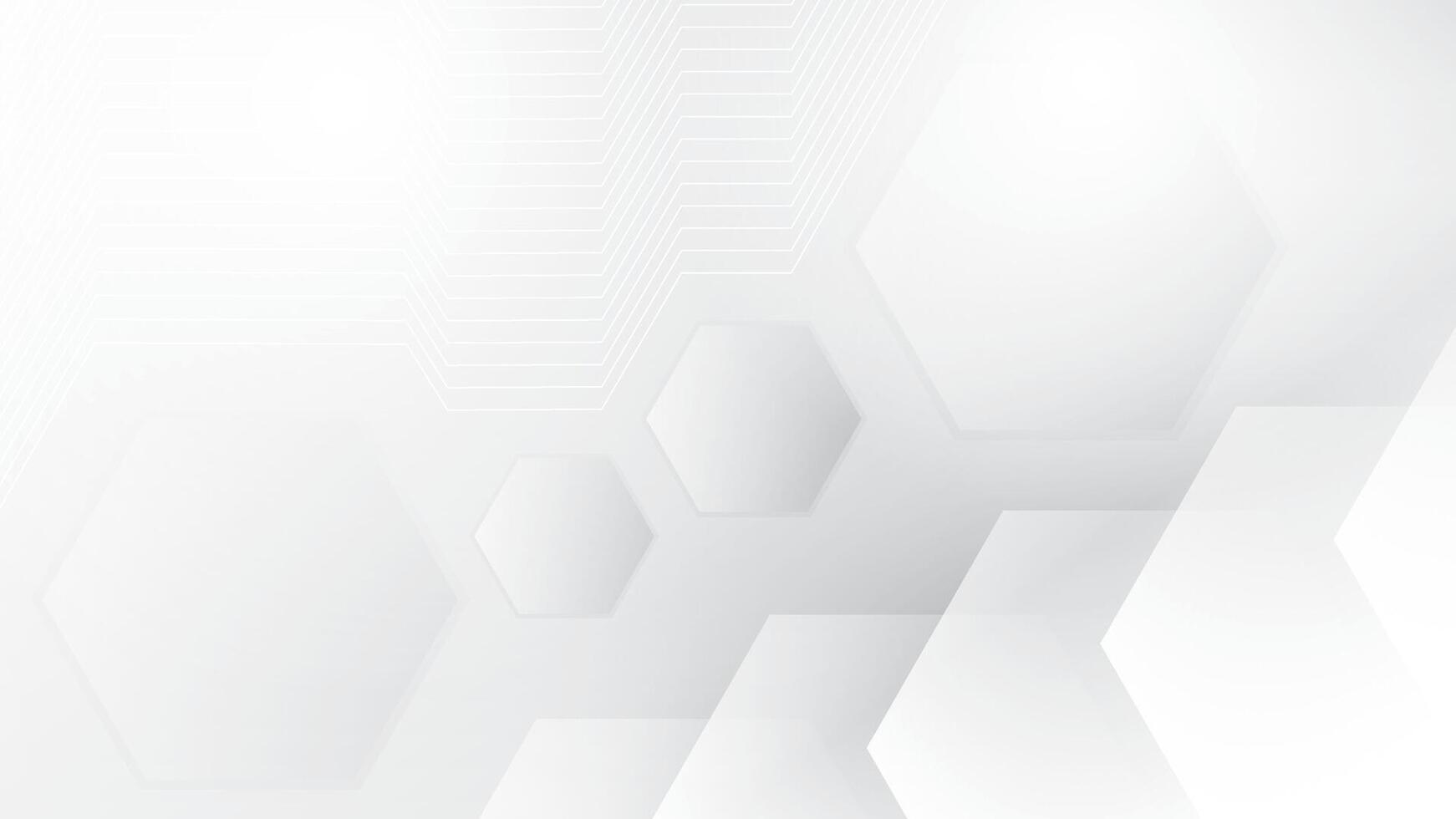 Abstract geometric white and gray color, modern design stripes background with hexagonal pattern and straight lines,illus vector