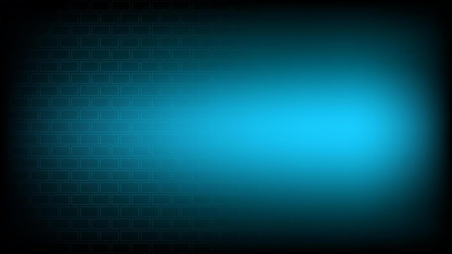 Abstract black and blue color background with glowing light and brick, rectangle pattern,illust vector