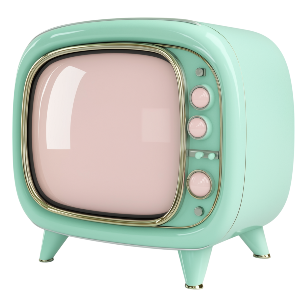 Retro television set, vintage design , stylish home decor item, media entertainment device png
