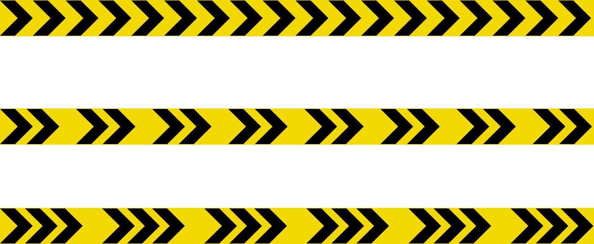 Yellow and black warning tape. designed for industrial safety. roadwork construction. Caution tape border and safety stripe vector