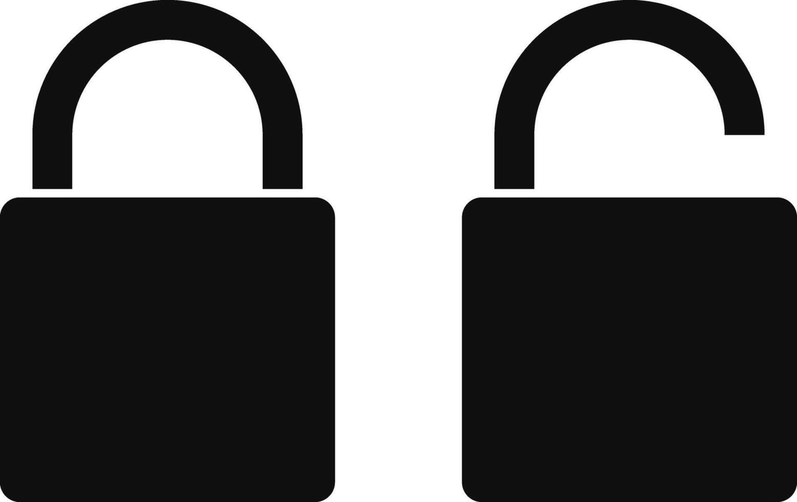 lock and unlocked icon set. Security shield symbols. Locked simple. Password protected. padlock sign vector