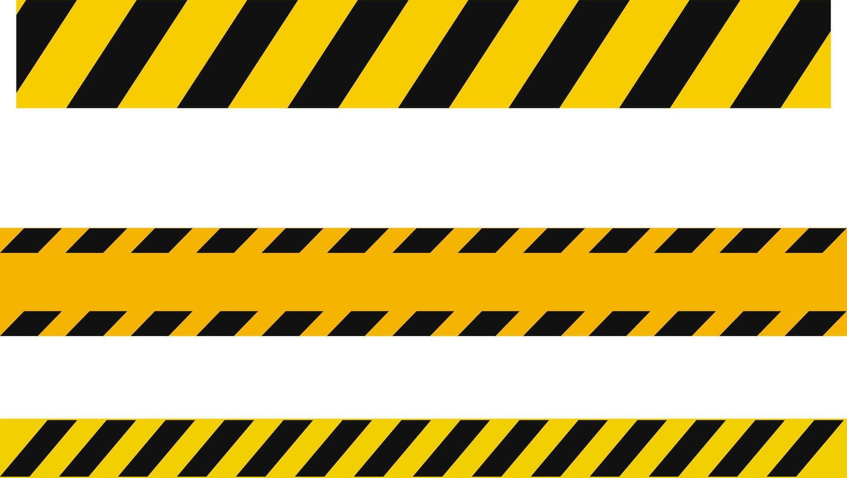 Warning caution tape border. Warn stop seamless line. Long danger ribbon. Seamless barrier. diagonal stripes vector