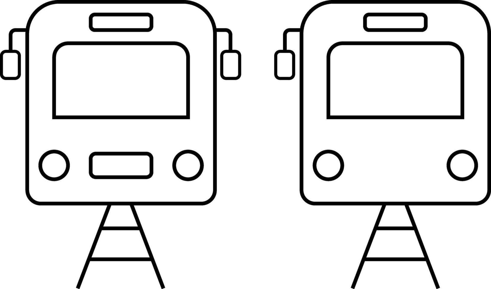 rail icon. Train symbols. Railway Station. Transportation Sign Collection. Freight Locomotive vector