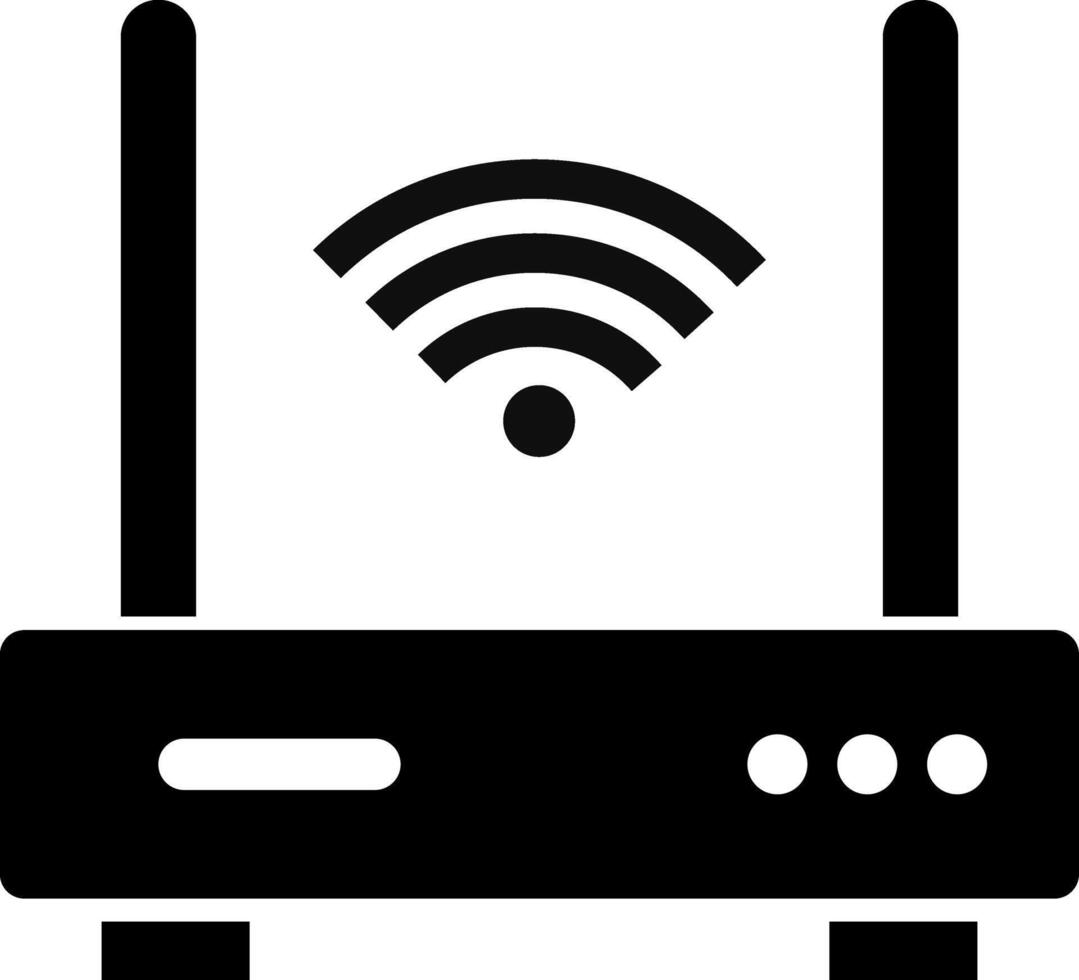 router icons. Internet broadband technology. Wireless broadband modem with antennas. Network switch. modem with wifi network vector