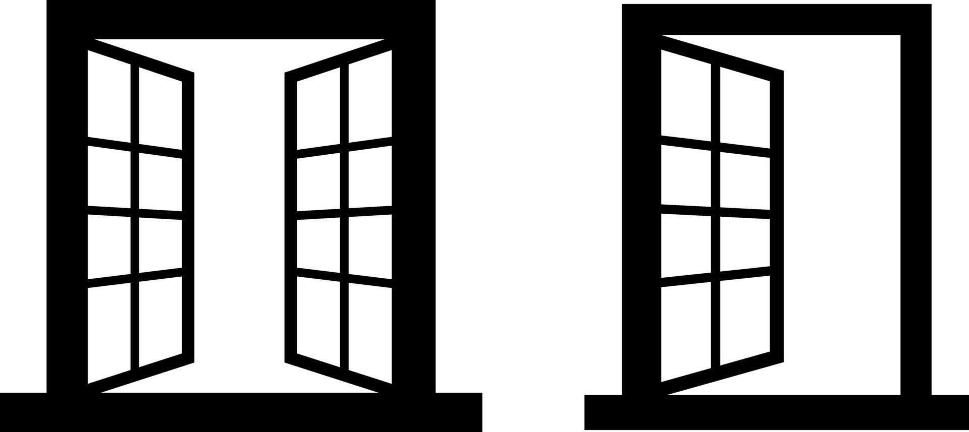 Window icon. showing different architectural. building and construction. Home Renovation. architectural symbols. Ideal for home design vector