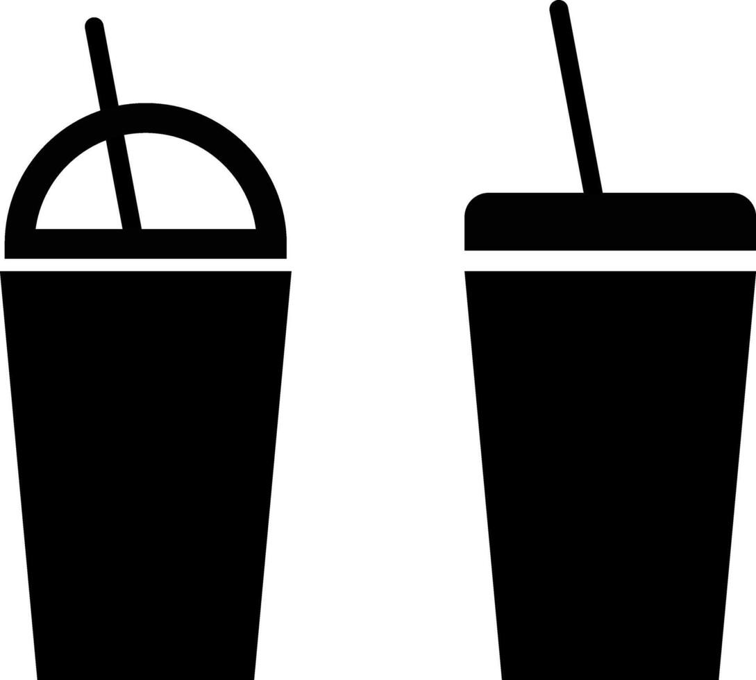 drink with straw. cup icons. Various sign. typically features stylized. eat symbol vector