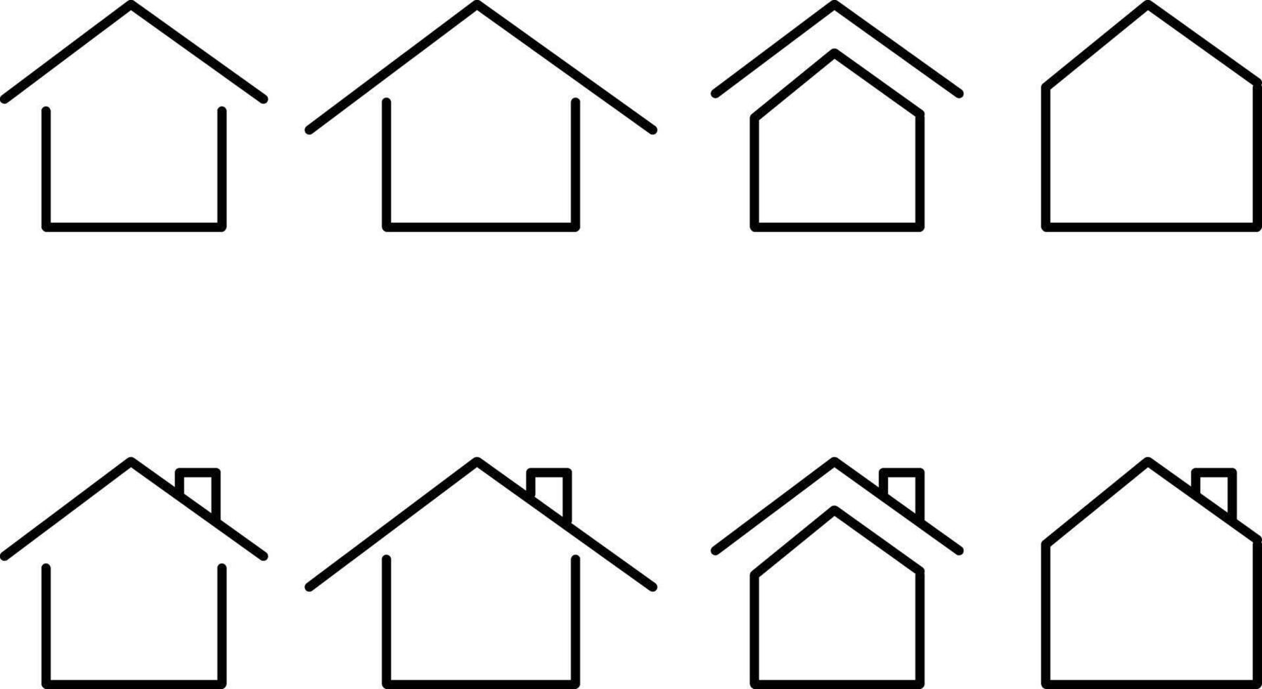 Home icons set. Main page icon symbol. Property sign vector