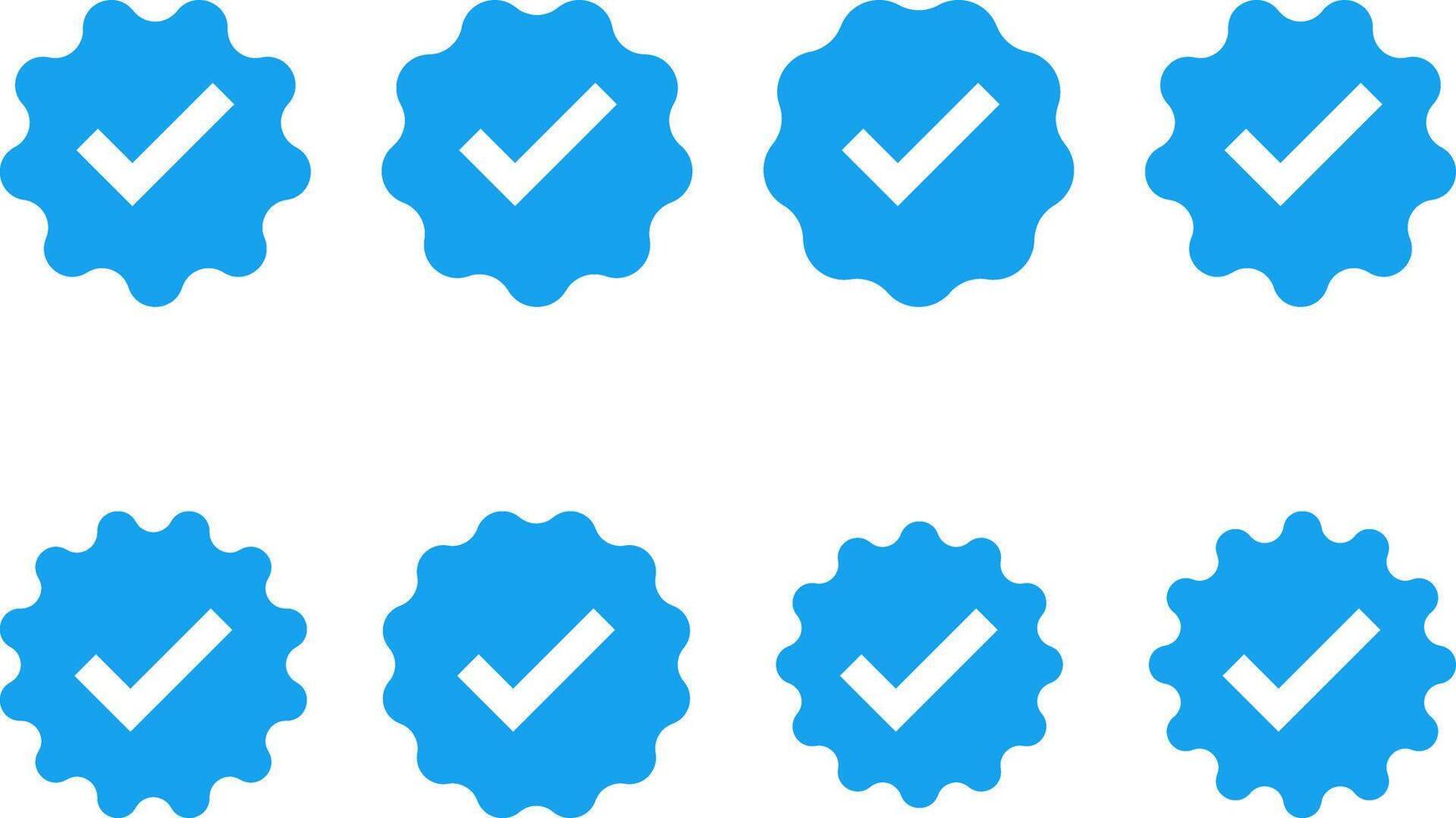 Approved icon set. checkmark icon set. Verified badge icon. tick symbol. Certificate badge. Quality certify symbols vector