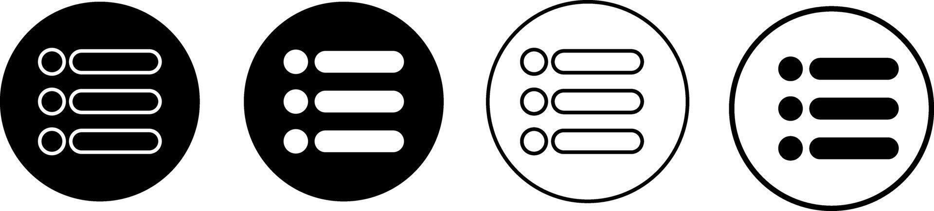 Menu icon. Website navigation symbol. hamburger menu. List menu sign. App burger icons vector