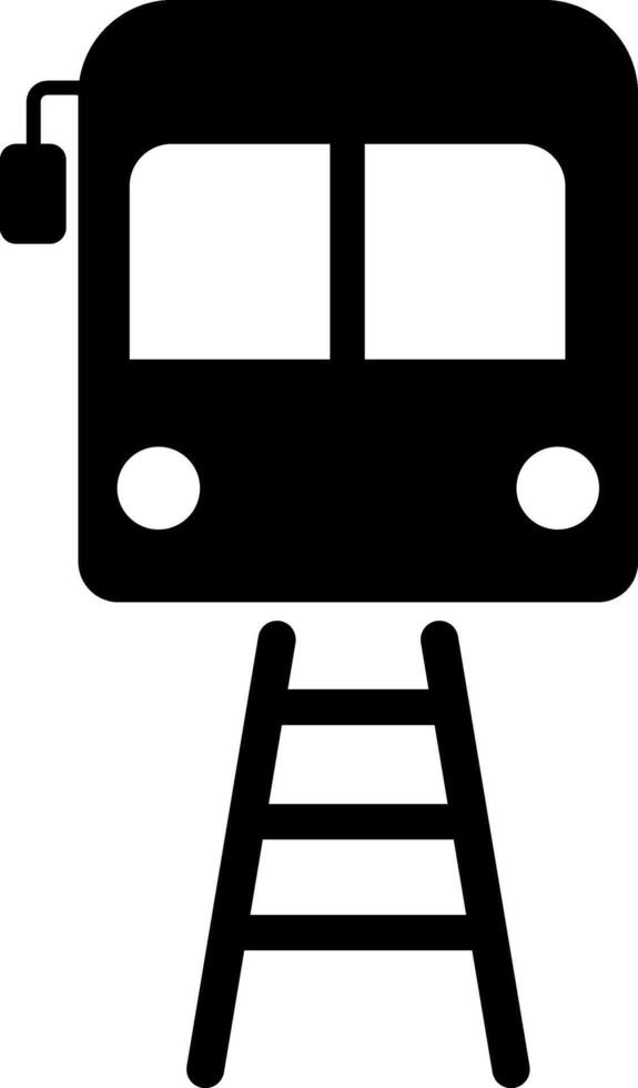 rail icon. Train symbol. Railway Station. Freight Locomotive. Transportation Sign Collection. Freight Locomotive symbol vector