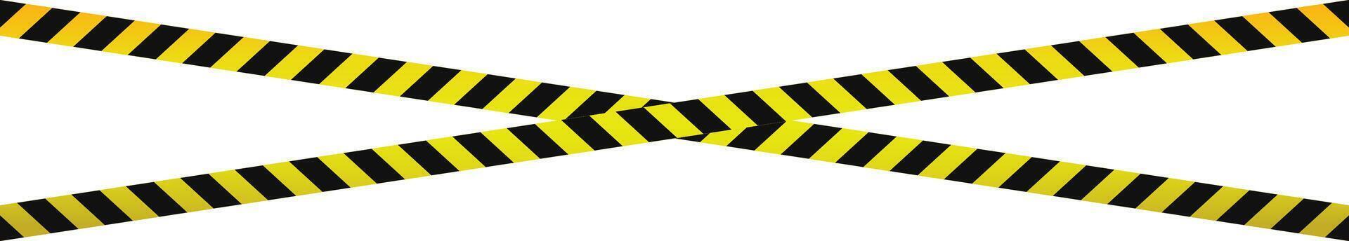caution tape border. warning tape. diagonal stripes. Warn stop seamless line. Long danger ribbon. Seamless barrier vector