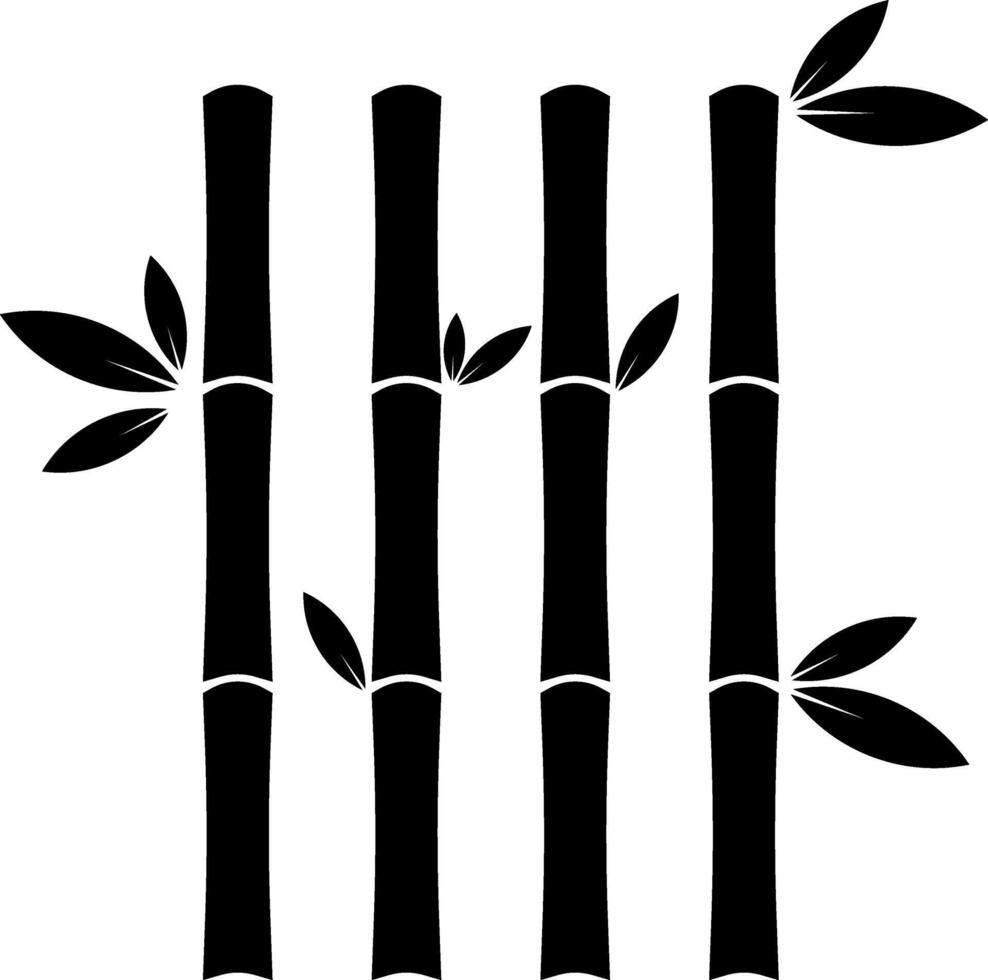 bamboo branches and leaves. romantic landscape with bamboo trees. exotic botanical object. natural ambiance vector