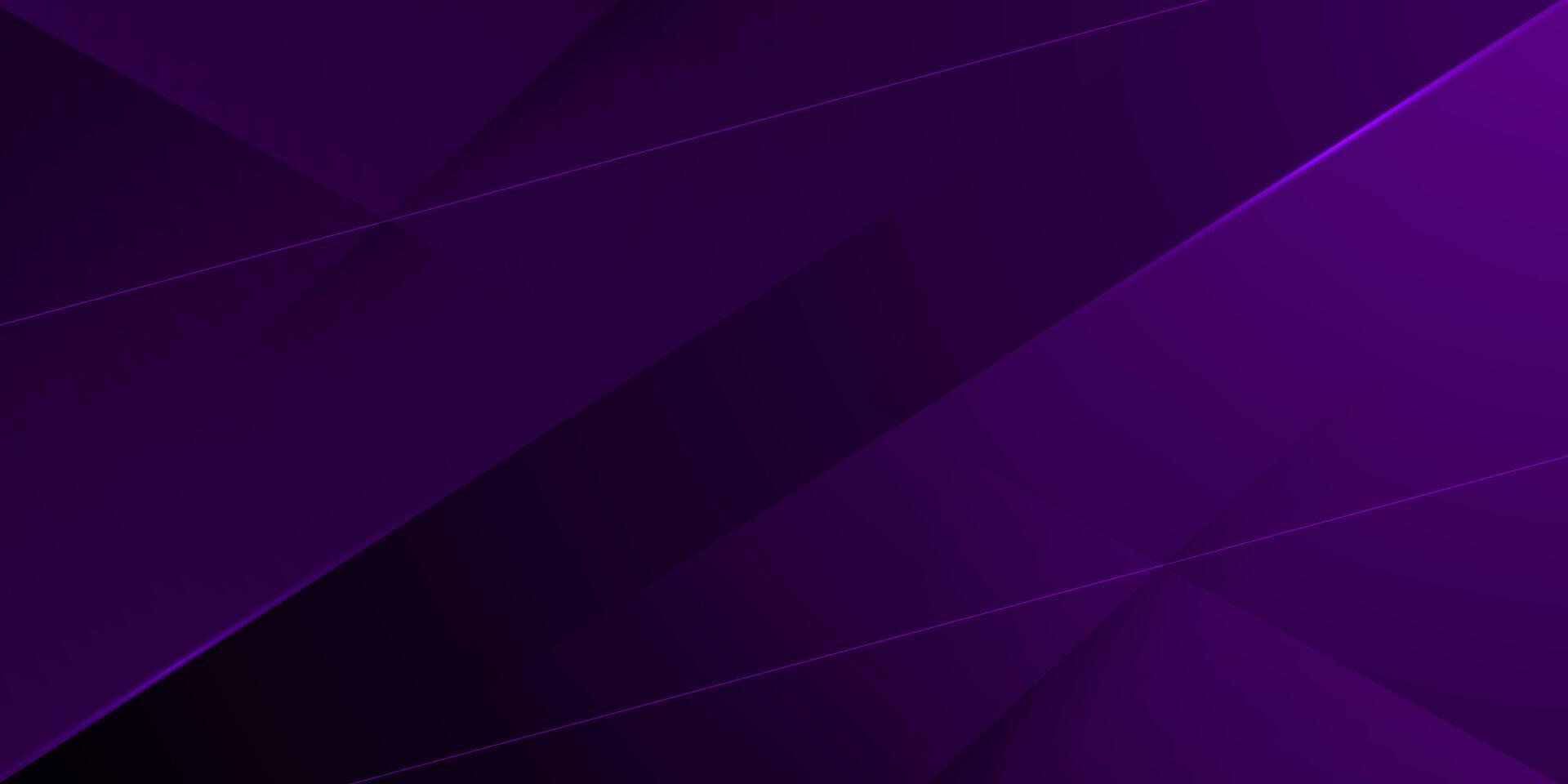Abstract dark purple papercut futuristic background. Trendy overlap triangle shapes pattern with line, shadow, and lights. vector