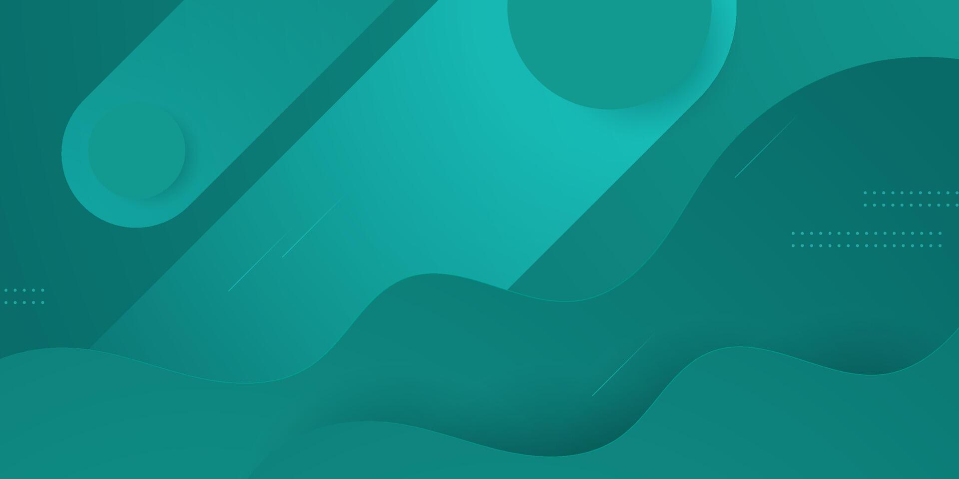 Abstract colorful green wave dynamic color background. Minimal abstract background geometric pattern design. vector