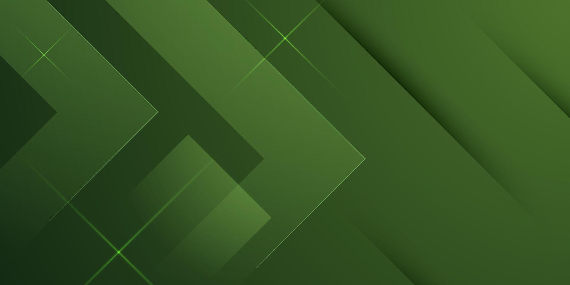 Abstract triangle overlap green colorful background. Simple triangle overlap pattern with shadow and light. vector