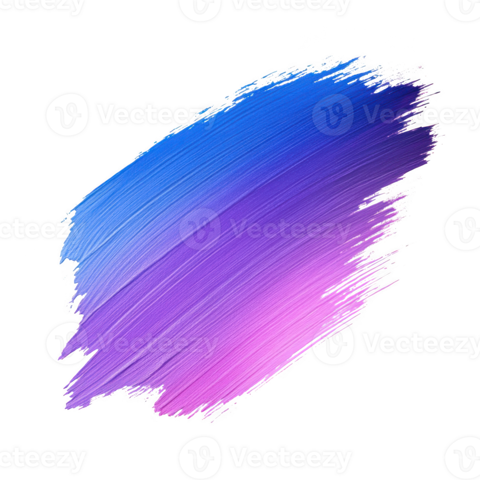 Brush stroke with gradient effect on transparent background png