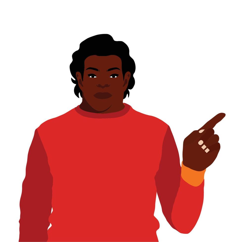 Young handsome black man in elegant line art vector