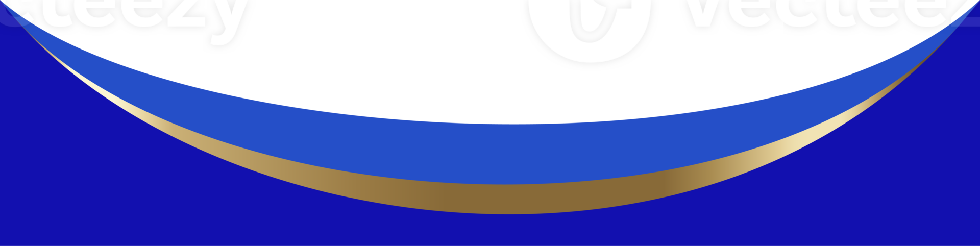 Header design shape. Website border section. Abstract curved bottom with golden element. Separator blue wavy frames for webpage. Simple headlines for site and app interface. png