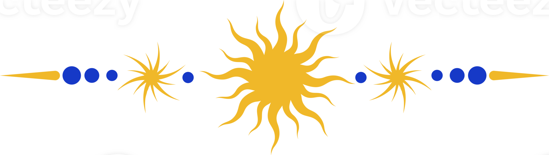 Magic border with stars and sun. Celestial mystic ornament. Astrology tarot elements with sun symbol. Fantasy divider with spiritual decoration png