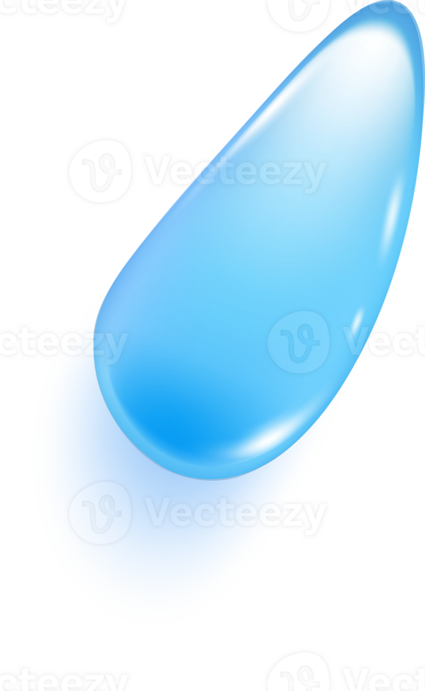 Blue drop. Liquid transparent splash of gel. Realistic clear water texture shape on surface. Top view of aqua collagen and spot of serum. png