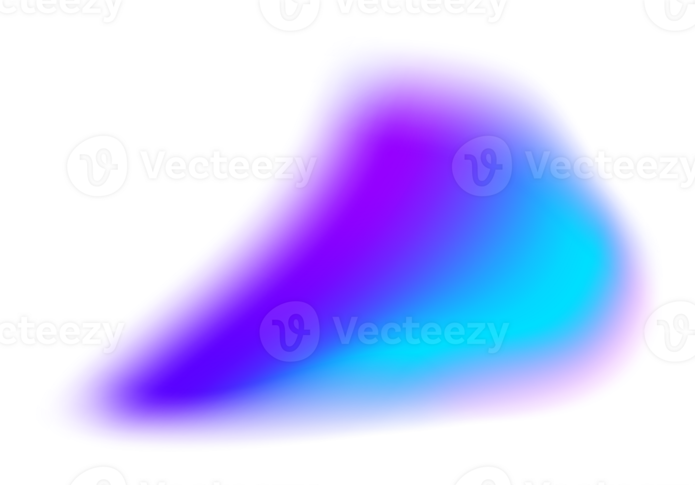 Gradient blue shape with blurry texture. Colored fluid element. Liquid soft holographic blob with aura. Glowing iridescent organic spot. png