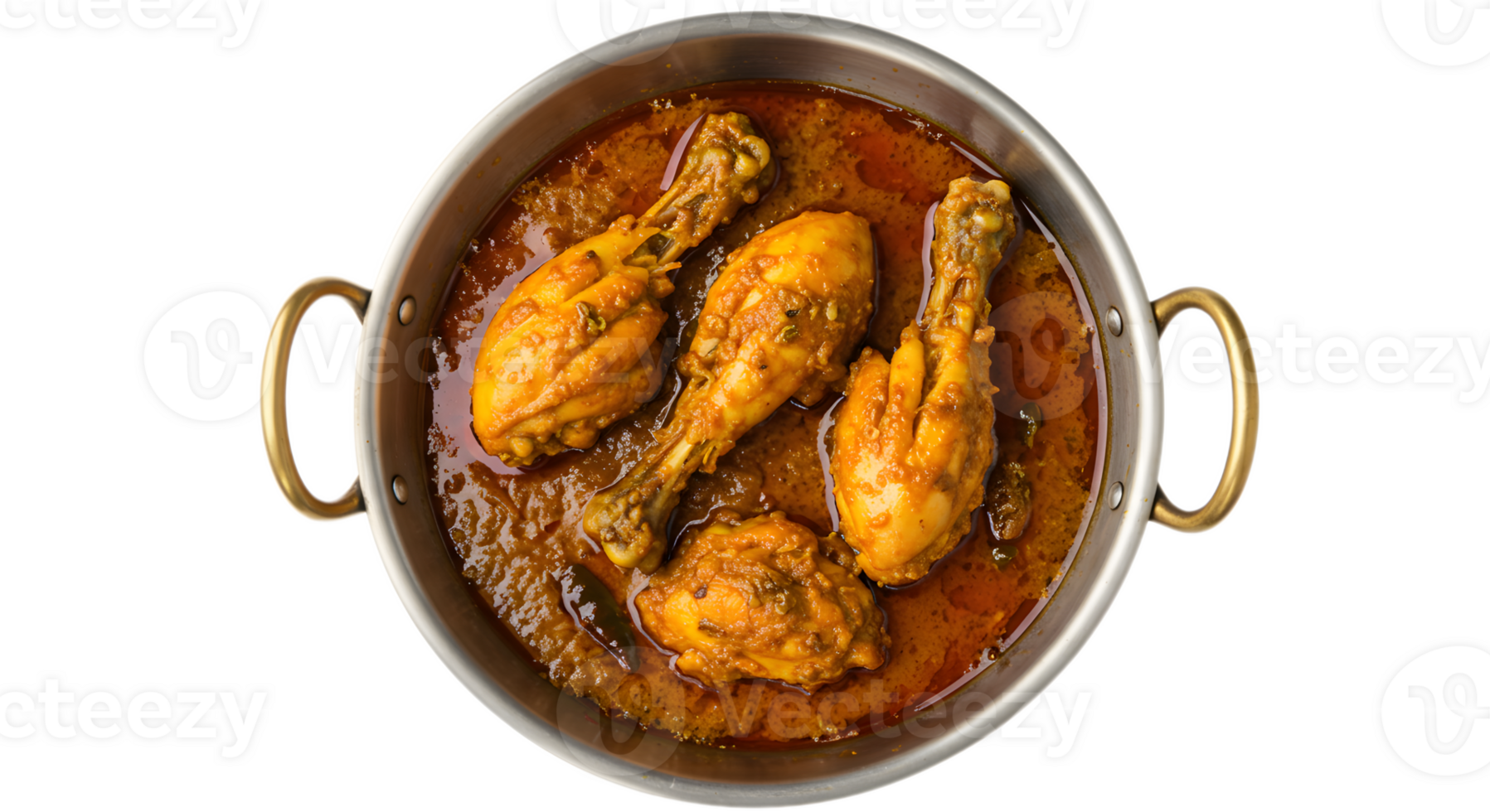 Chicken karahi Top View png