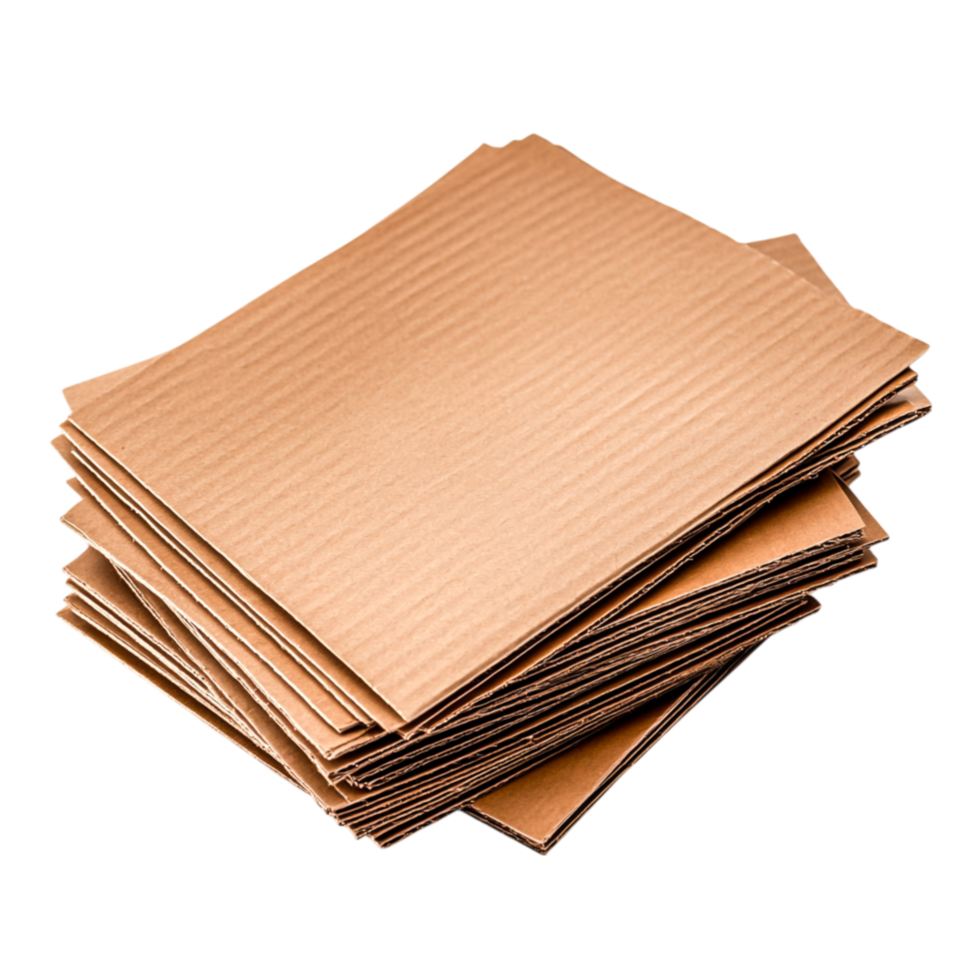 Stack of Brown Cardboard Sheets for Craft and Packaging Use in Various Projects png