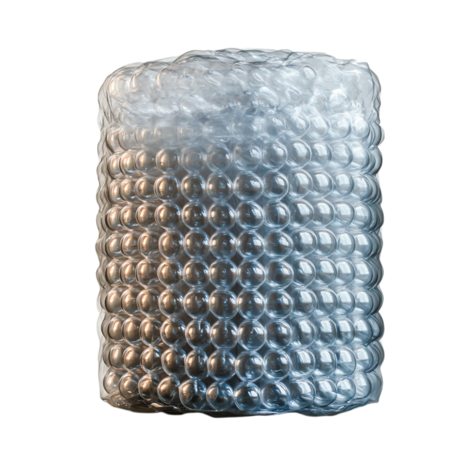 Transparent Bubble Wrap Roll on for Packaging and Shipping Use png