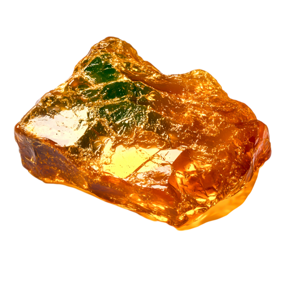 Natural Amber Stone with Glowing Hue and Unique Inclusions for Creative Use png