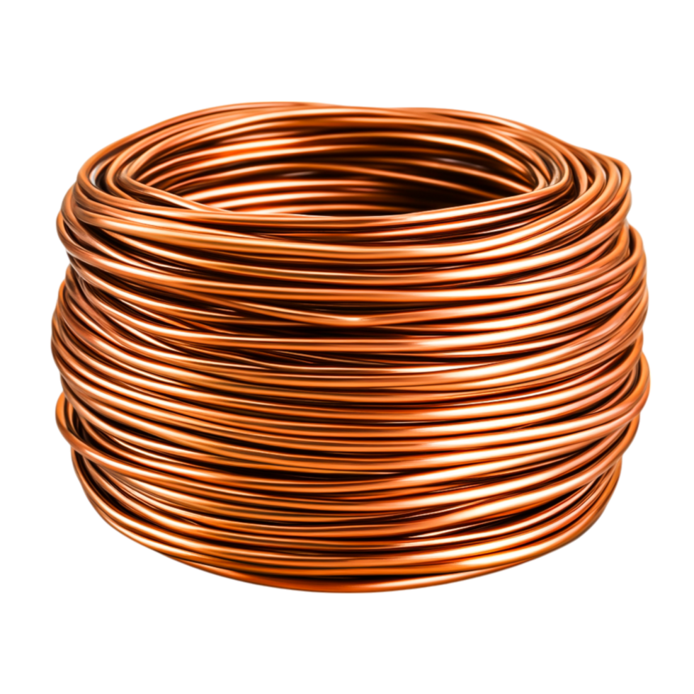 Copper wire reel for electrical projects and DIY tasks in industrial applications png