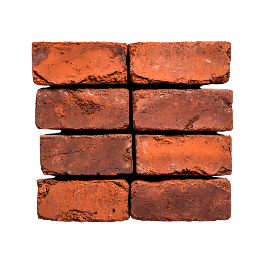 Detailed Texture of Red Bricks Arranged in a Grid Pattern for Architectural Use png