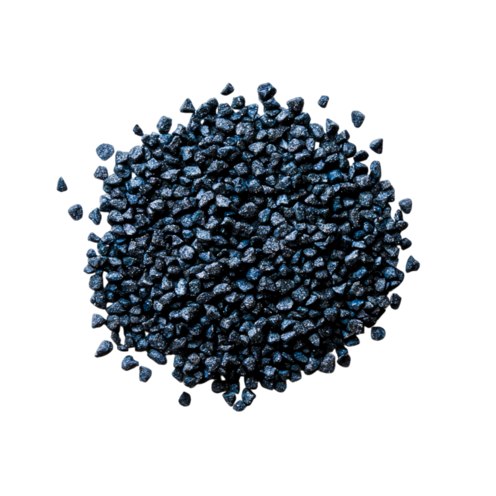 Fine Black Granular Texture of Mineral Particles Dark Background png