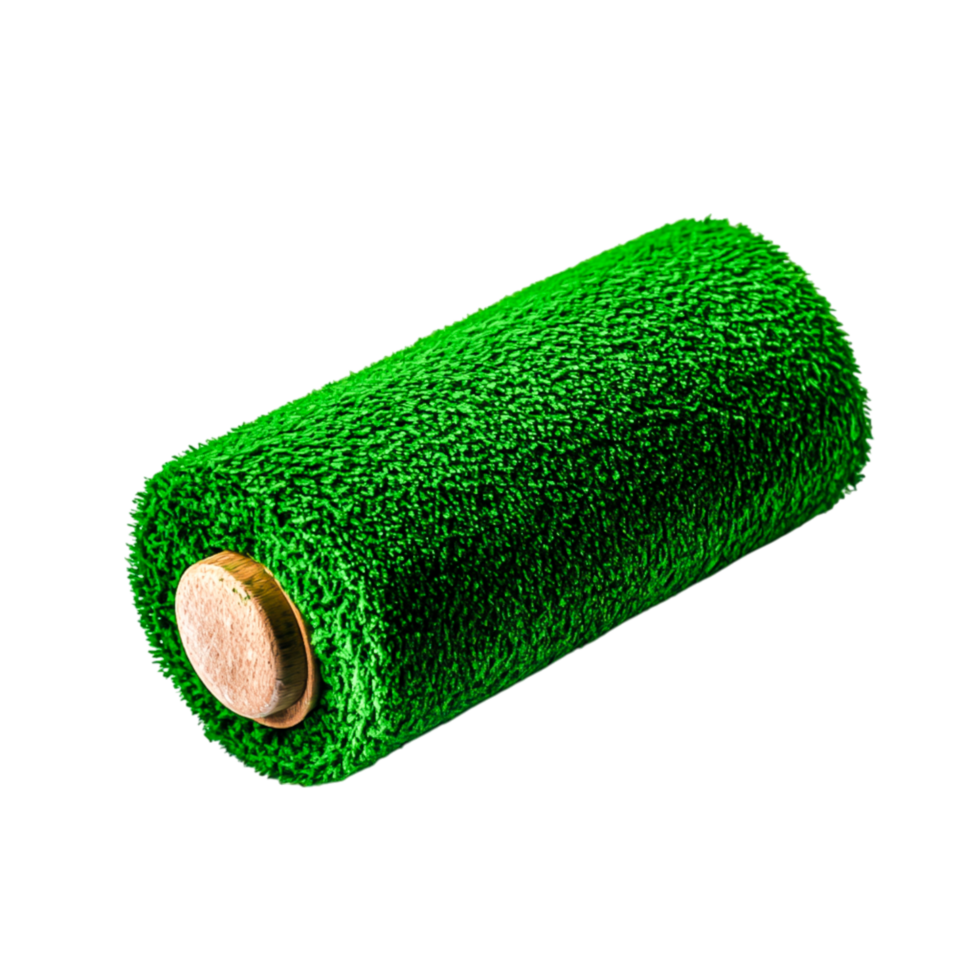 Green Paint Roller for Home Improvement and DIY Projects with Soft Plush Fabric png
