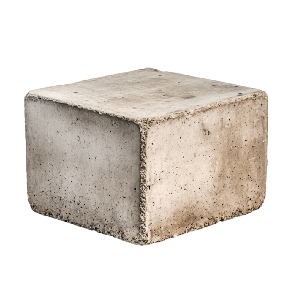 Gray Concrete Block with Rough Texture for Constructind Industrial Use png