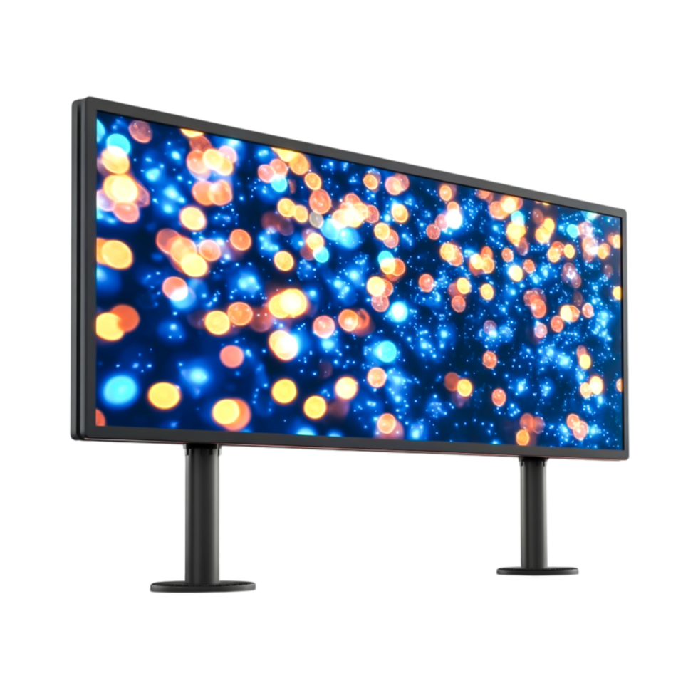 High-Resolution Display with Vibrant Bokeh Effects for Modern Digital Showcase png