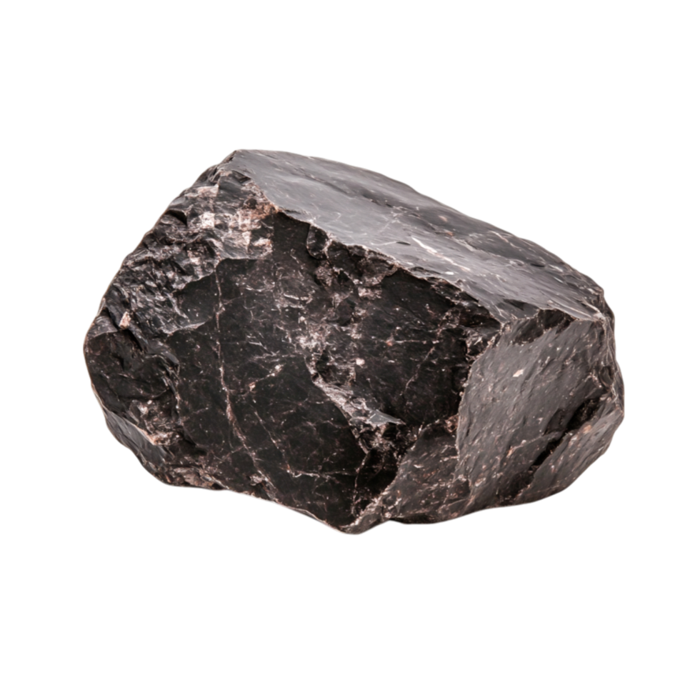 Dark Natural Rock Stone with Unique Texture and Patterns png