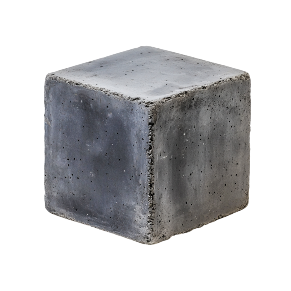 Solid Concrete Cube Block for Architectural Design Use png