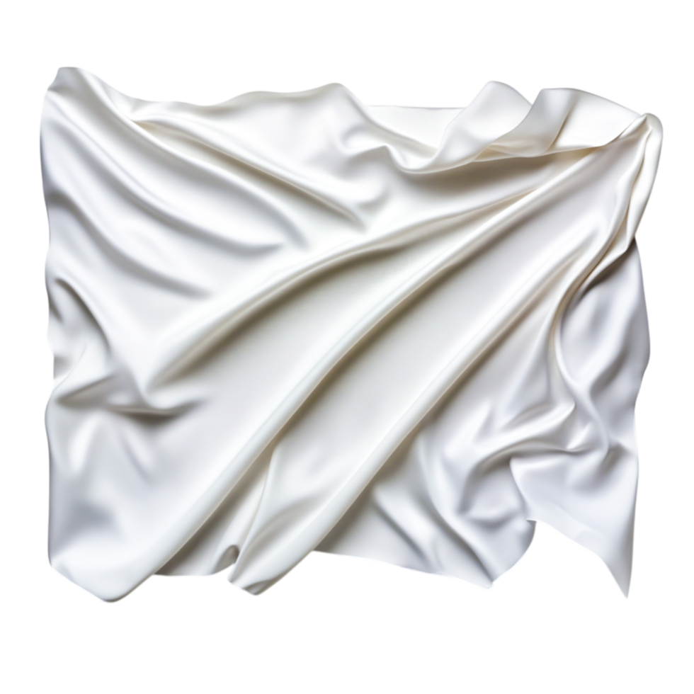Smooth White Satin Fabric Draped Elegantly Neutral Background for Textiles png