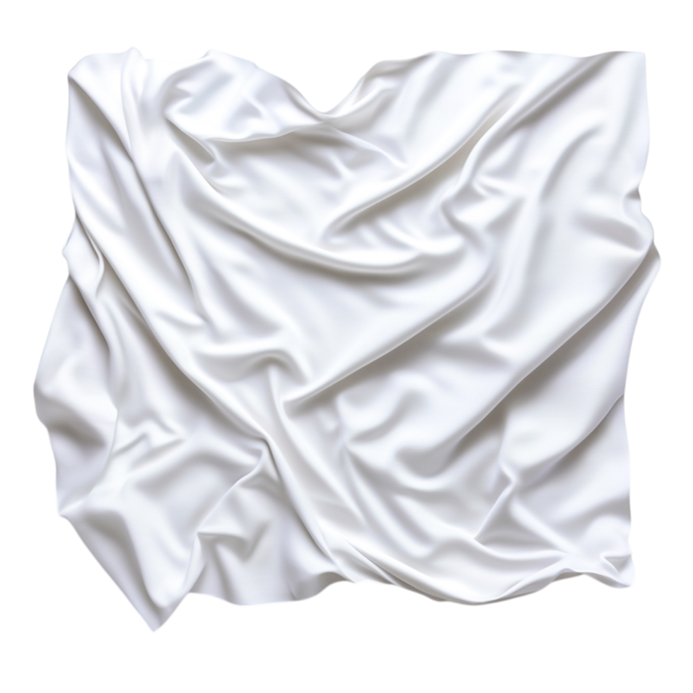 Smooth White Fabric Texture with Elegant Creases and Soft Drapes for Background Use png