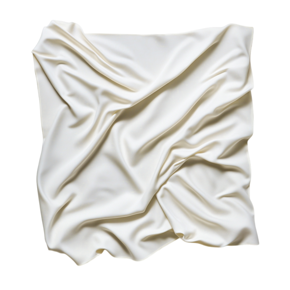 White Fabric Texture with Elegant Drapery for Background and Textile Design Use png