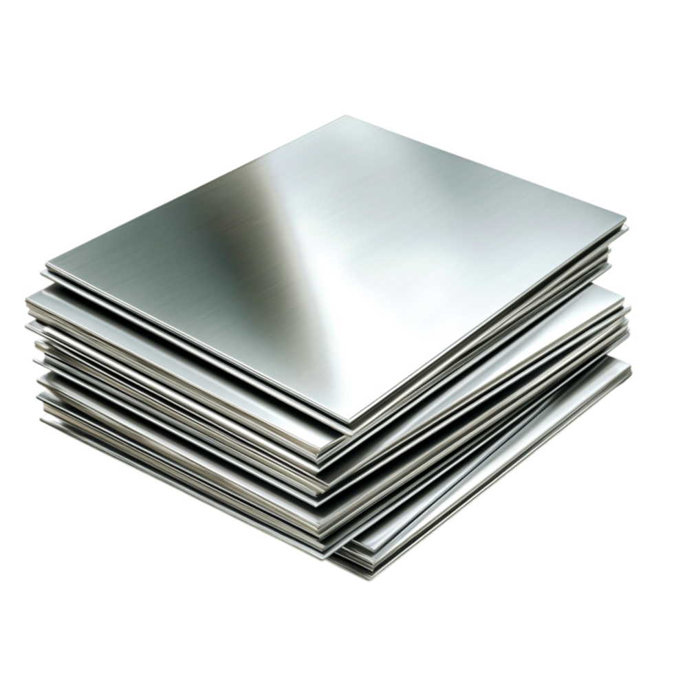 Stacked Metal Sheets with Smooth Texture for Industrial and Design Applications png