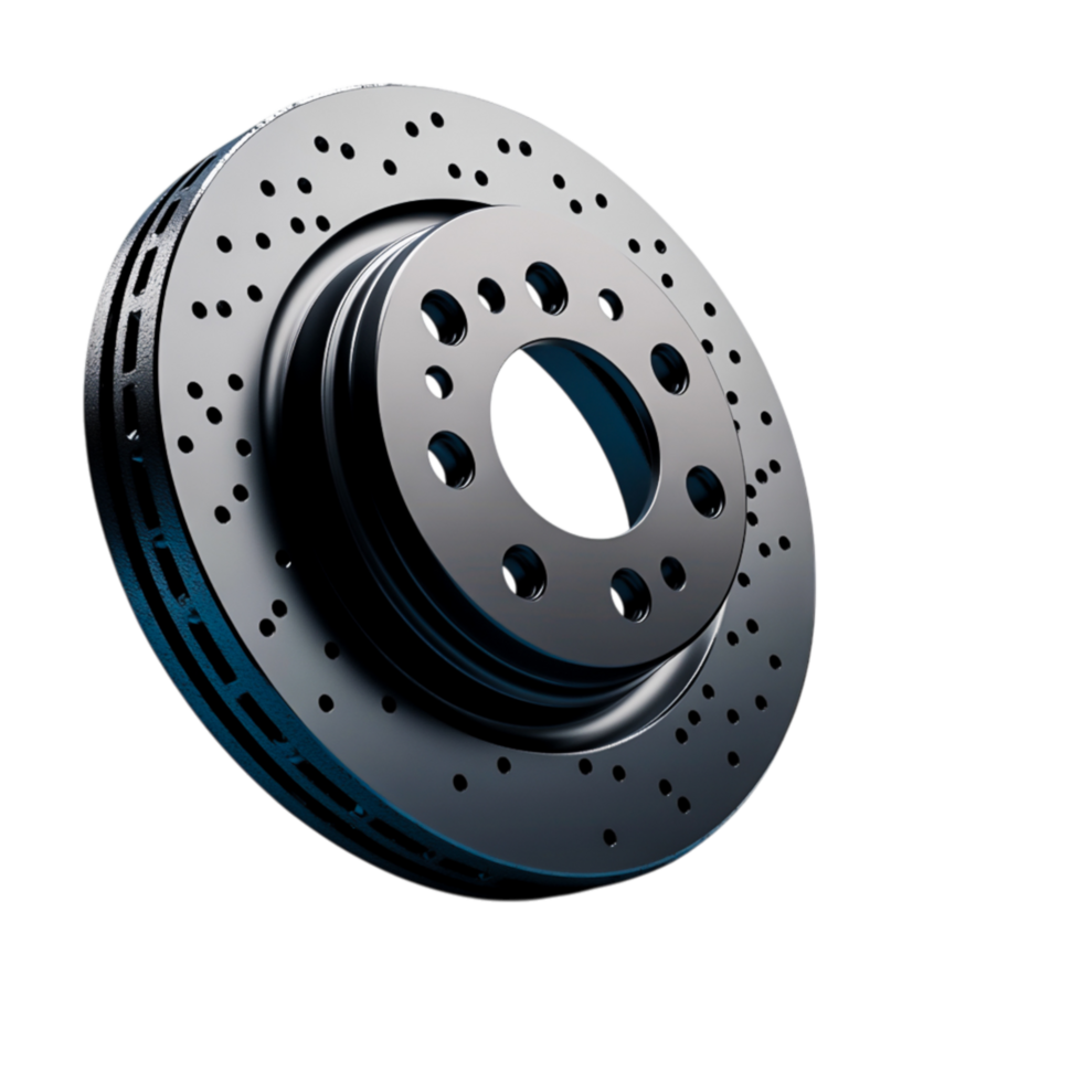 High-Speed Vehicle Brake Rotor with Ventilation Holes for Enhanced Performance png