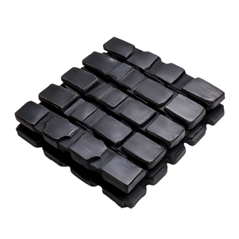 Black Rectangular Tiles Glossy Surface with Reflections in a Dark Setting png